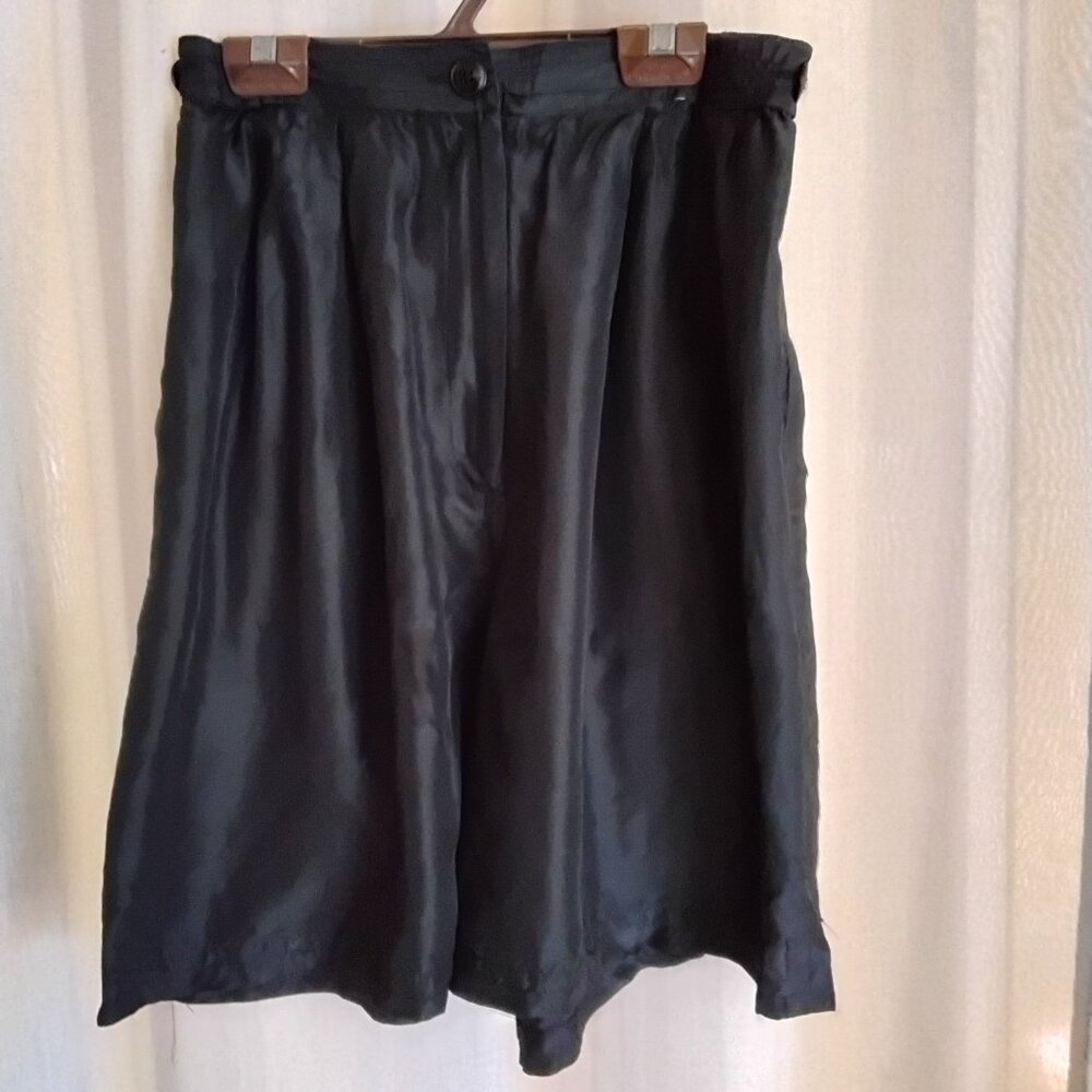 Black  silk shorts, size Small